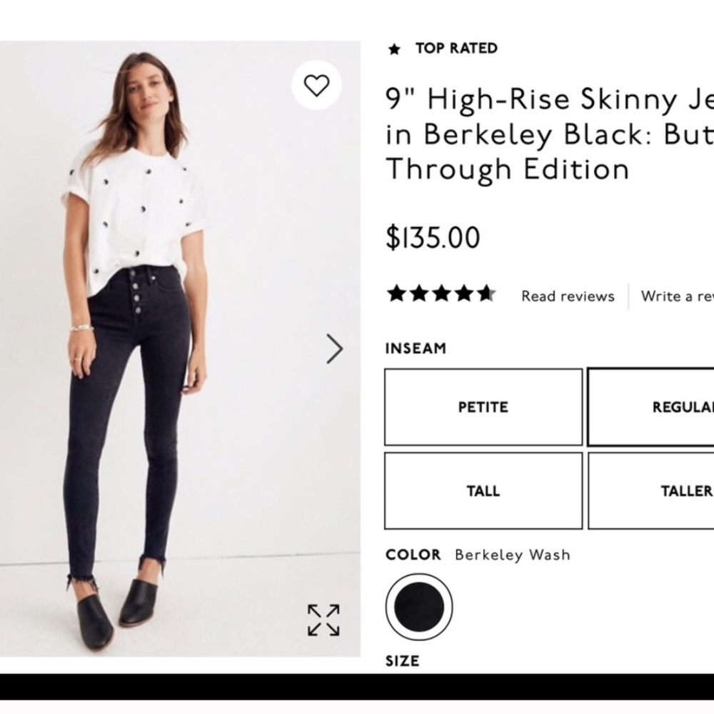 Madewell 9” high-rise skinny jeans